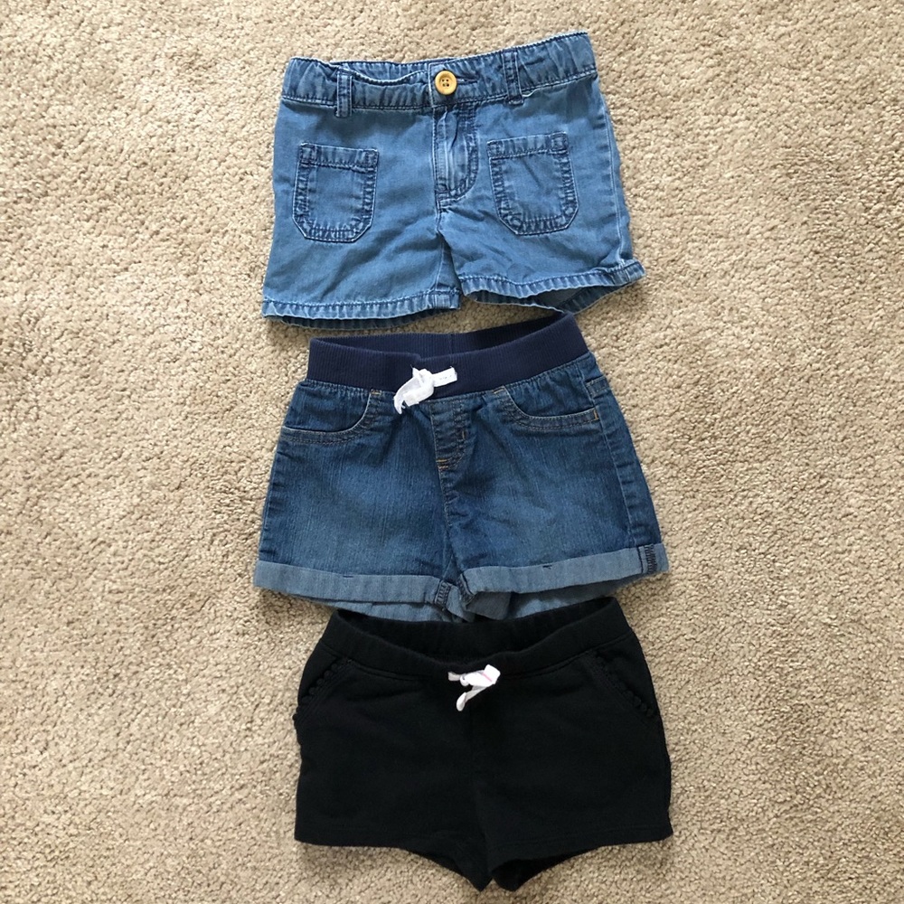 Three pairs of toddler shorts